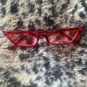 ⭐️Red Pink Cat Eye Sunglasses Retro Y2K 90s